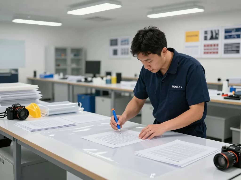 bóc ép plastic hà nội expert technician safely removing plastic from important documents in a modern workshop