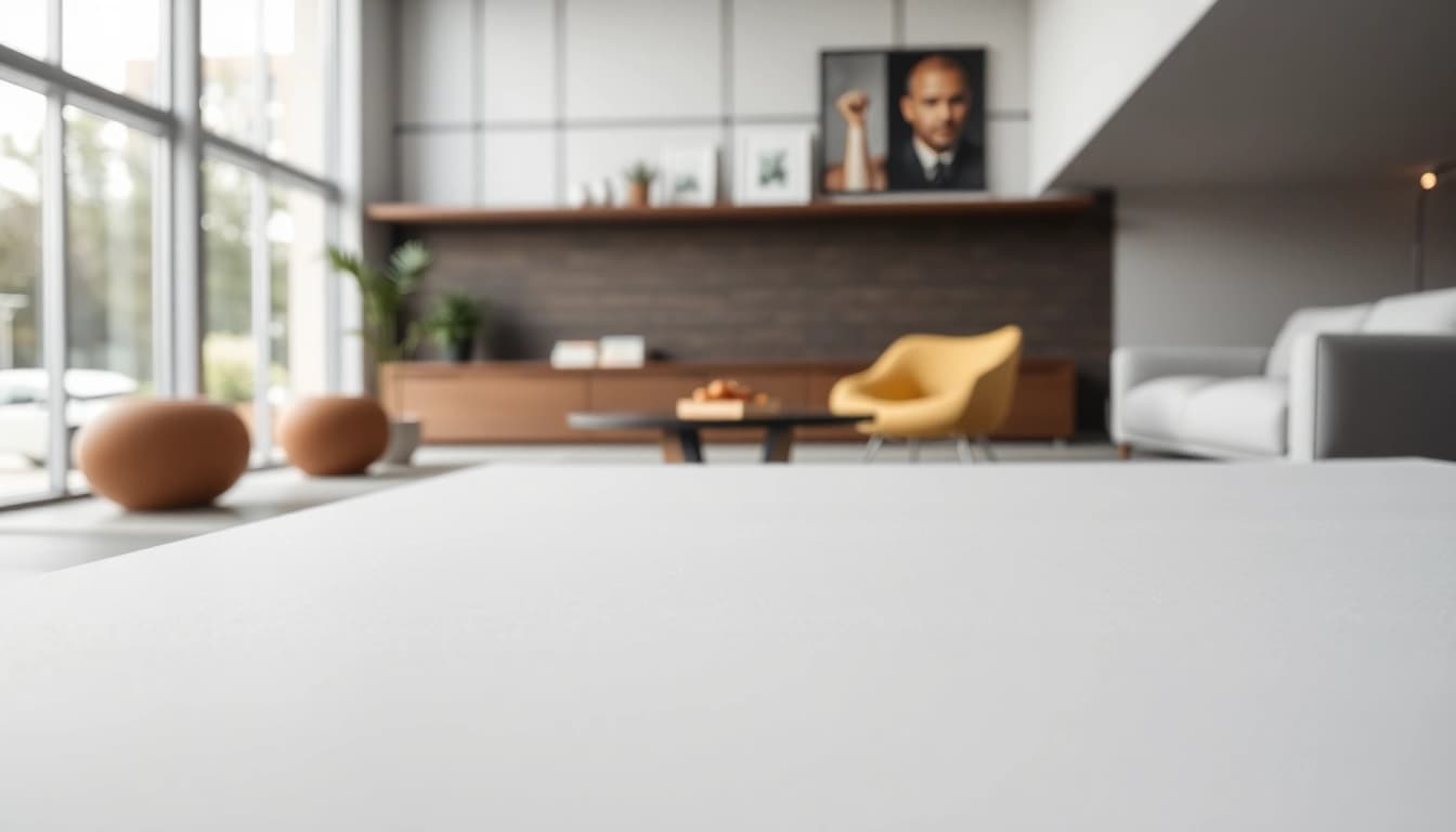 Mass loaded vinyl sheets displayed in a modern interior showcasing their smooth texture.