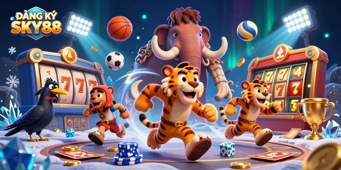 Engage in action at ĐĂNG KÝ SKY88, where prehistoric creatures bring thrilling slot gaming to life.