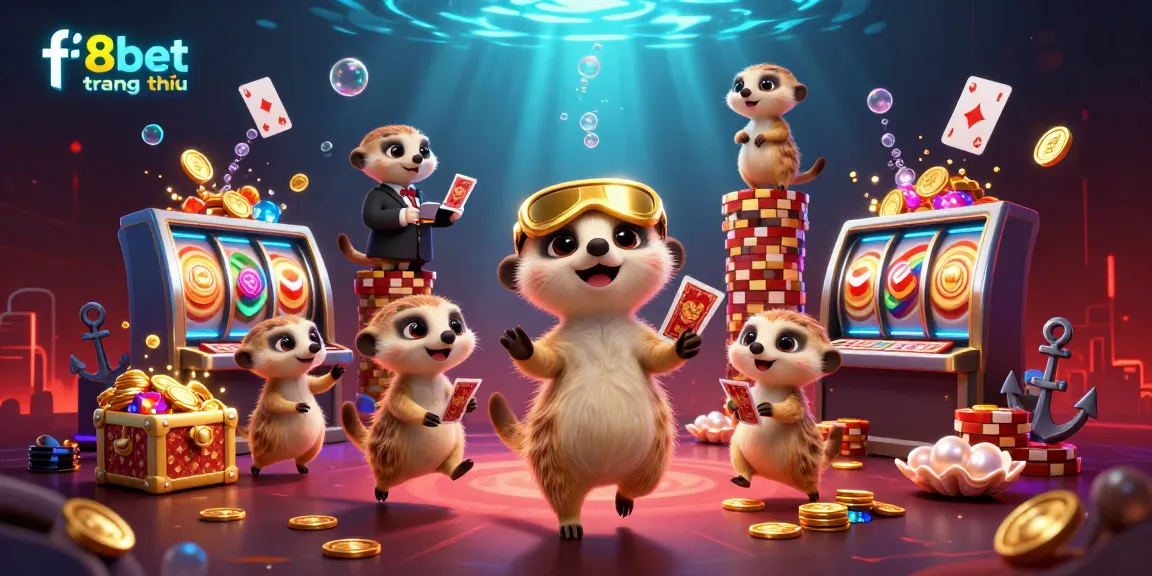 Experience the lively atmosphere of f8bet trang chủ with meerkats operating a vibrant casino scene.