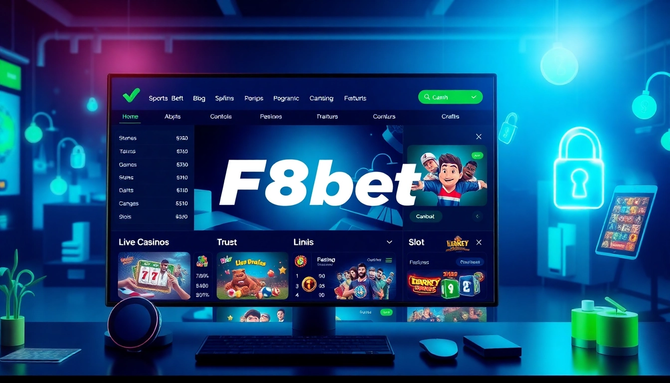 F8bet online betting platform interface showcasing gaming options and user-friendly design.