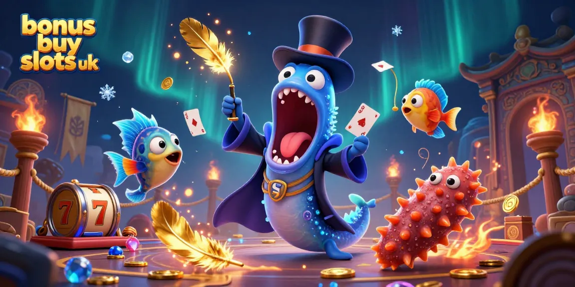 Experience excitement in bonus buy slots UK with vibrant 3D eel magic and icons