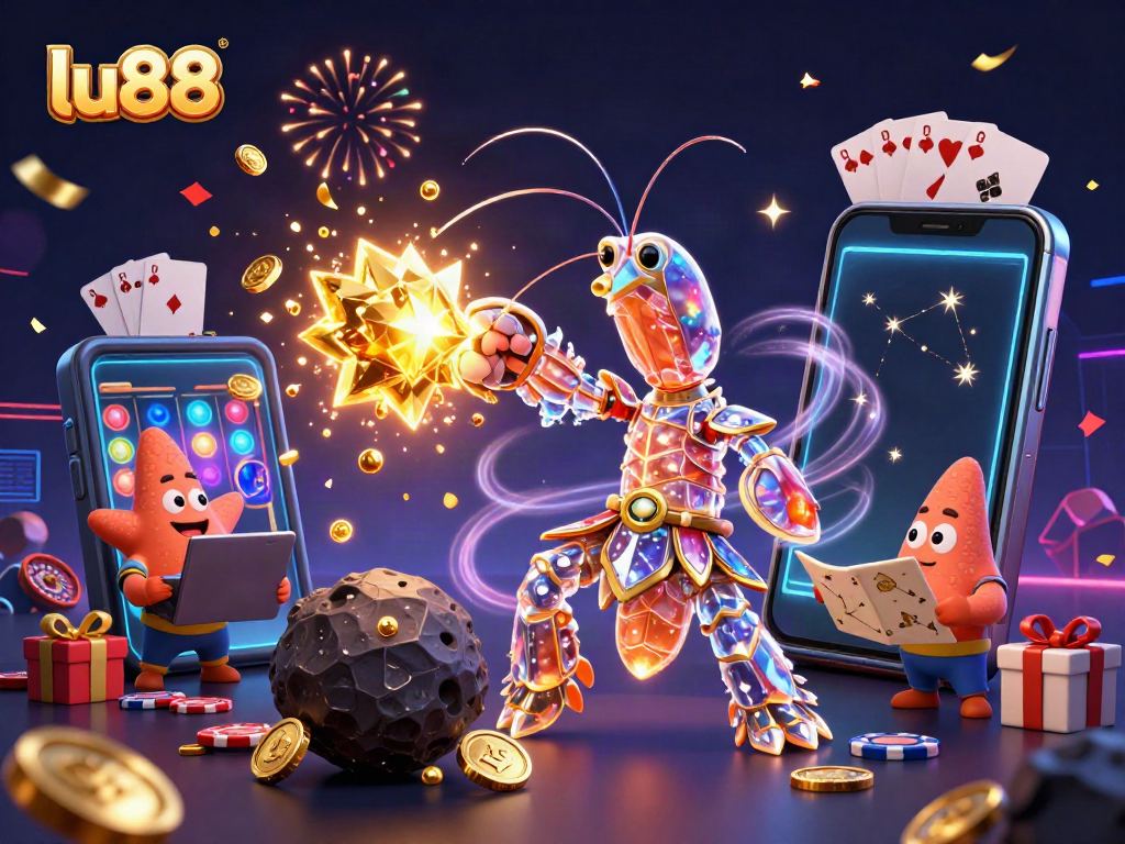 Experience the thrilling LU88 online casino adventure with vibrant characters and exciting gaming elements.