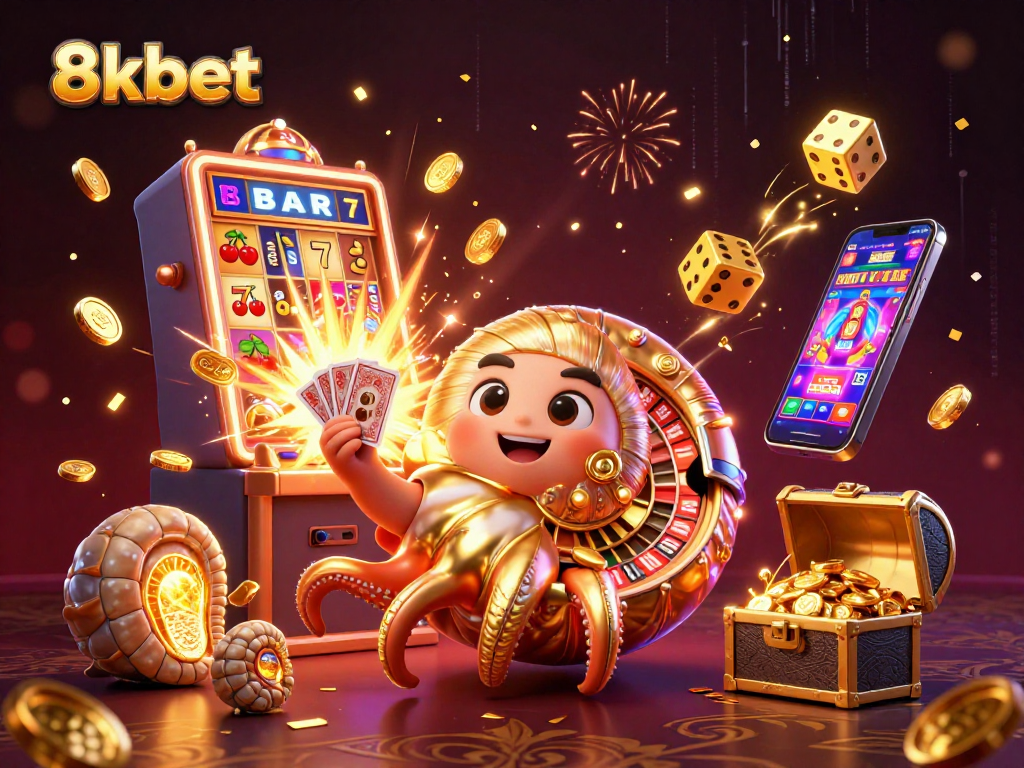 Experience thrilling gaming with 8xbet, where giant nautilus hosts a vibrant casino scene filled with jackpots and fun!