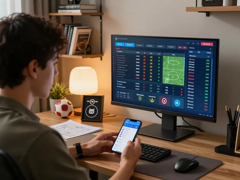 Engaged in sports betting on the 789wincom app, analyzing odds and strategies.