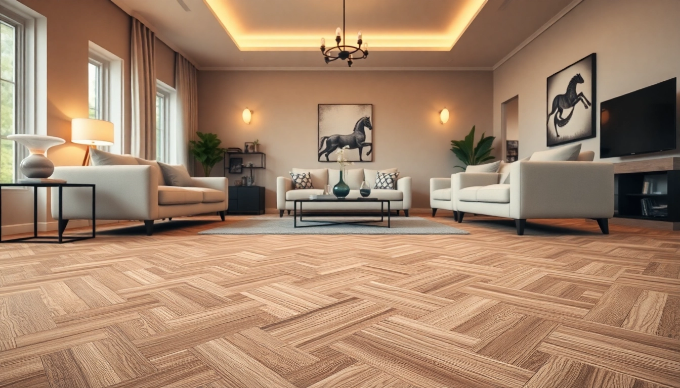 Enhance your space with quality vinyl flooring featuring a warm taupe hue.