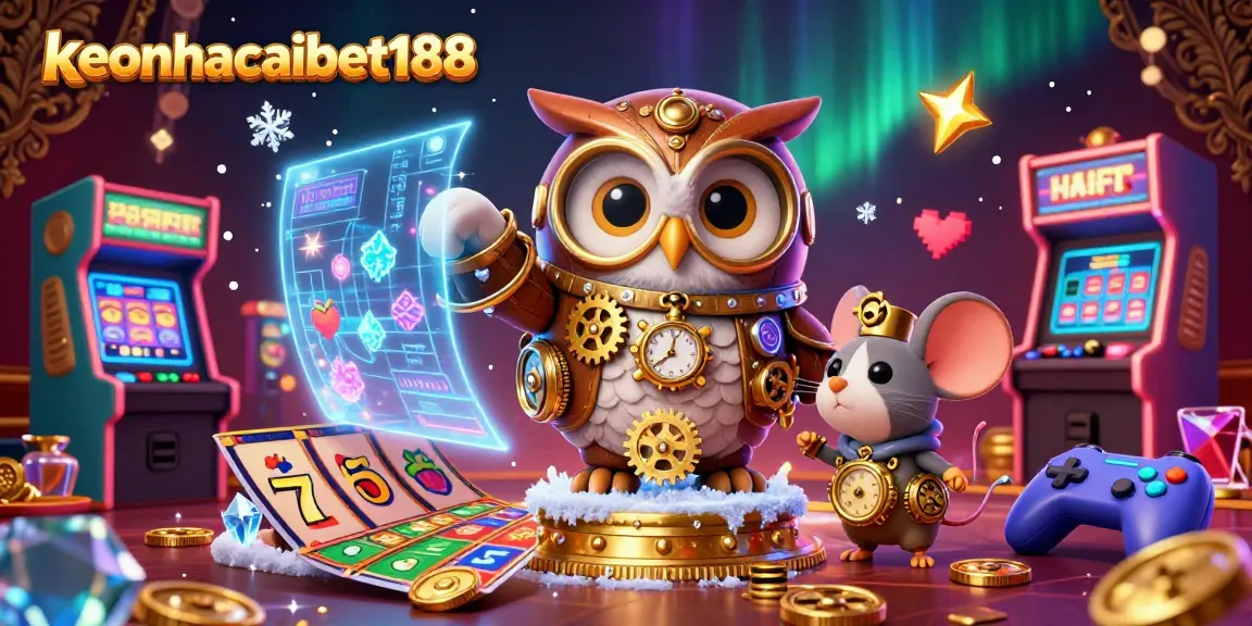 Engage with thrilling gameplay at keonhacaibet188 featuring vibrant slot reels and casino elements.
