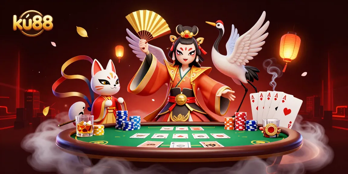Experience excitement at ku88 casino with vibrant colors and dynamic poker elements.