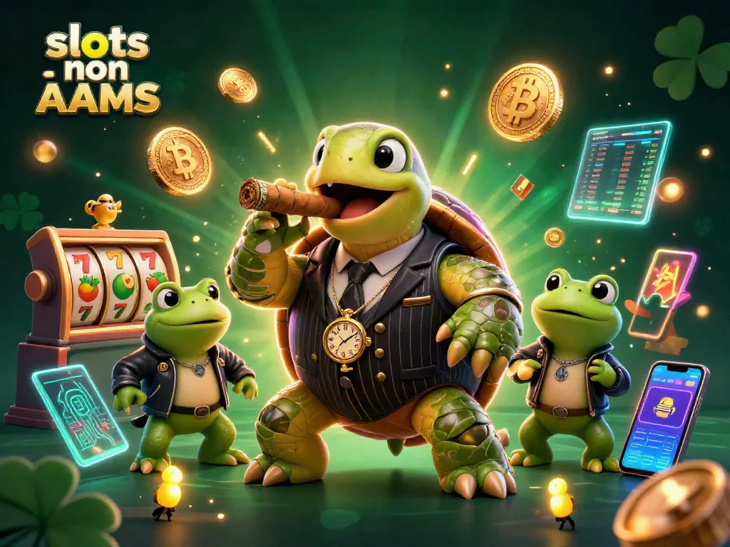 Gioca a slots non AAMS con un tartaruga gangster e rane enforcers in questo ricco scenario di casinò.