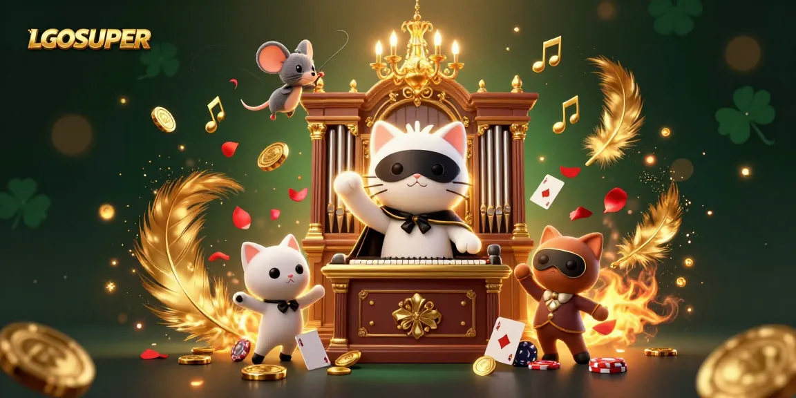 Play thrilling games at LGOSUPER with our lively 3D casino scene, showcasing fun characters and vibrant gaming elements.