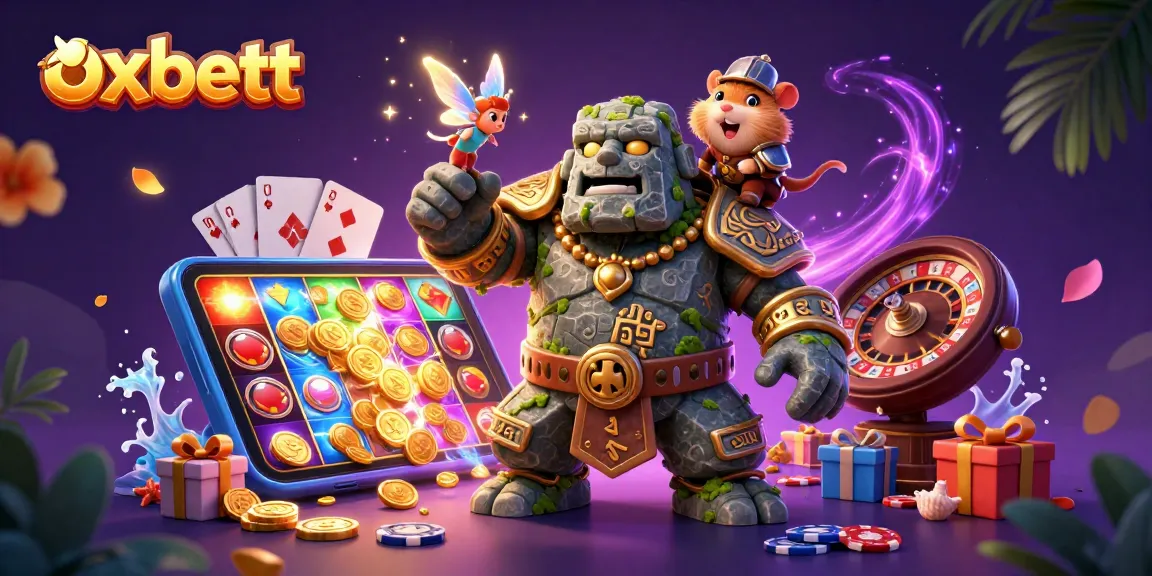 Bet big with oxbett's unique online casino gaming experience featuring vibrant characters and exciting elements.