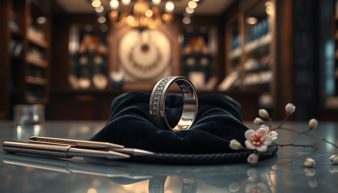 Showcasing tungsten rings on a luxurious velvet cushion with elegant design details.