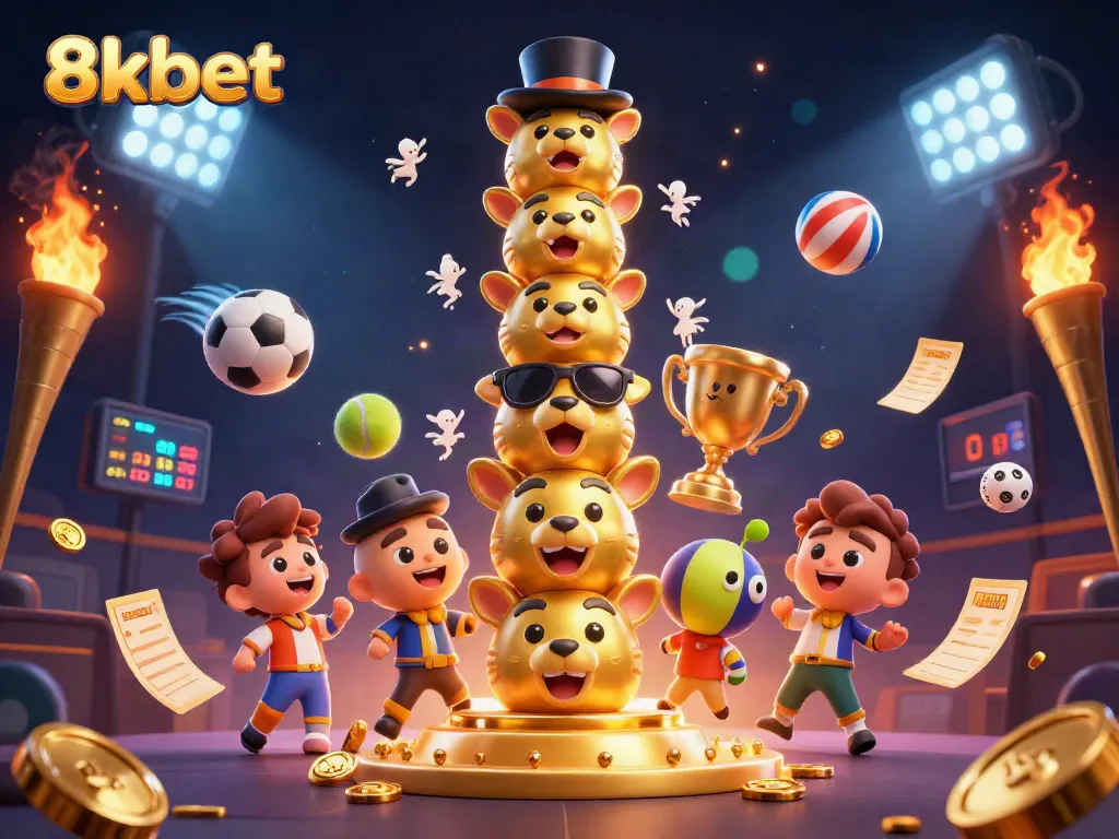Experience thrilling sports betting excitement with 8xbet's vibrant casino illustration.