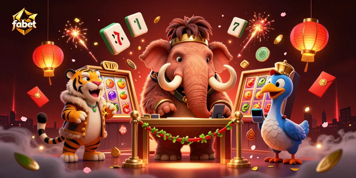 Experience fabet's dynamic casino scene with vibrant characters and immersive game elements.