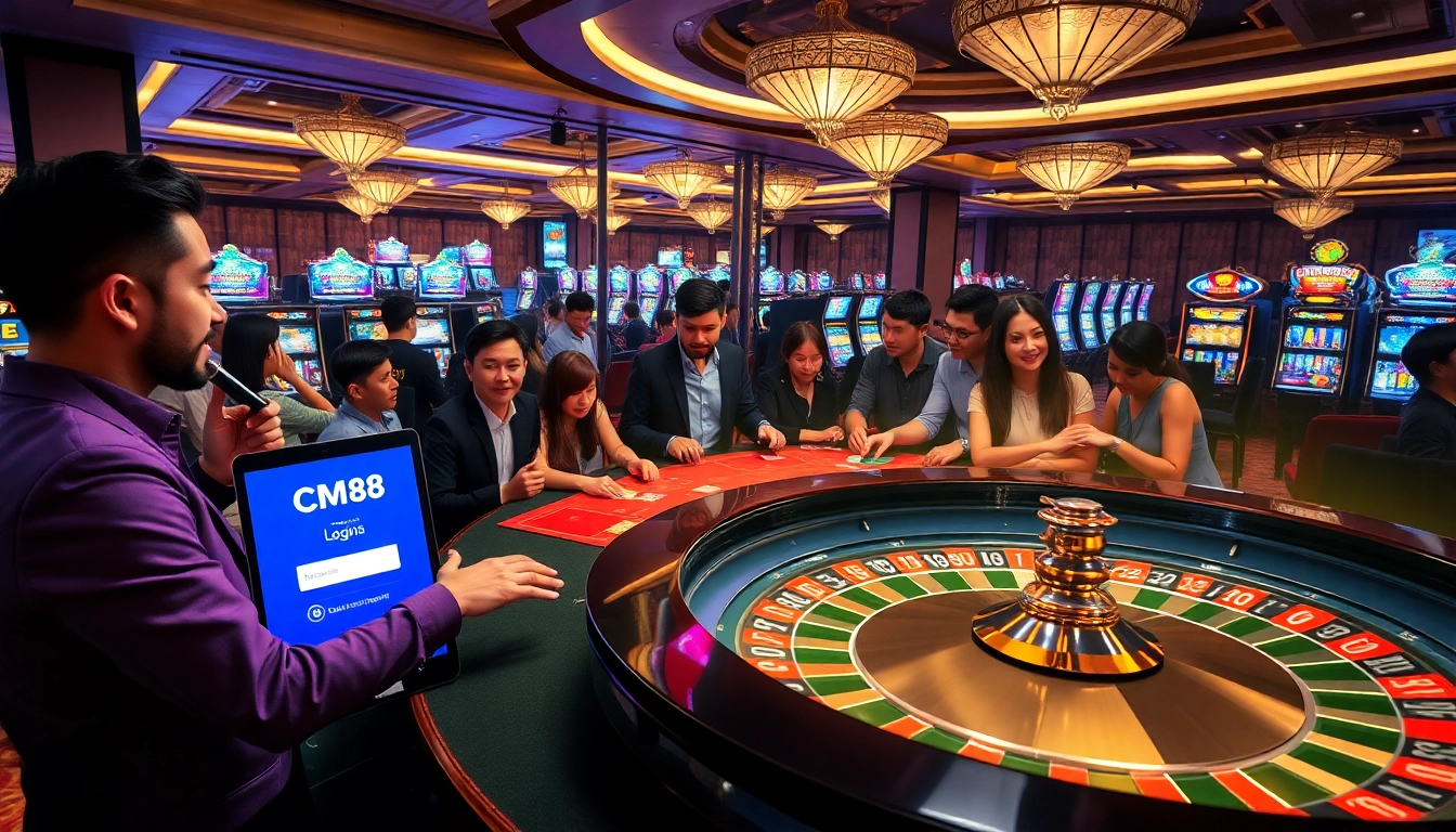 Experience thrilling games with CM88 đăng nhập at a luxurious casino filled with excitement.