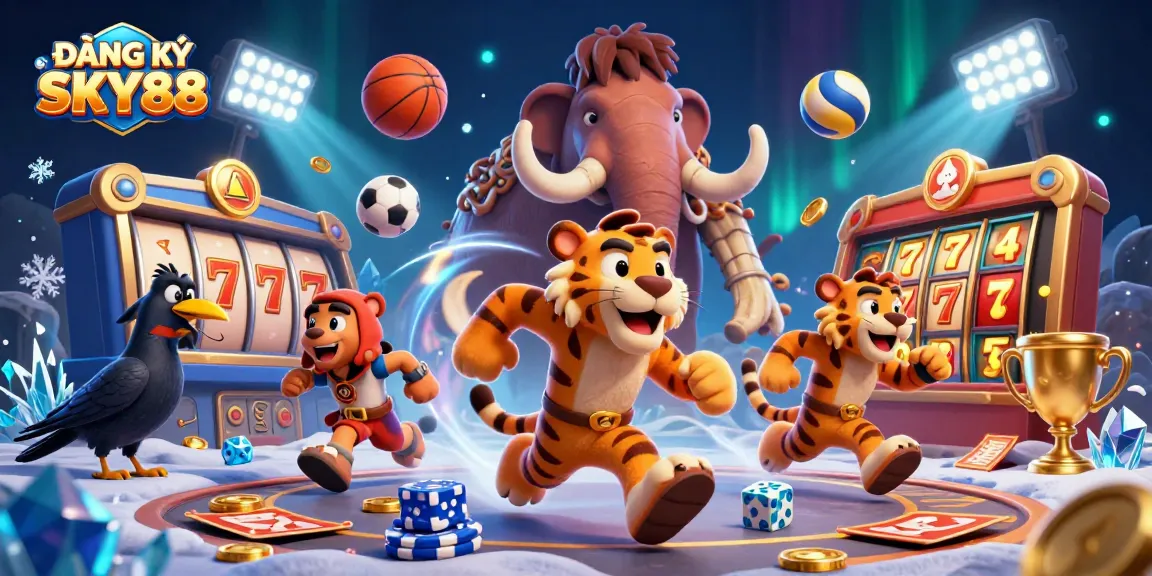 Engage in action at ĐĂNG KÝ SKY88, where prehistoric creatures bring thrilling slot gaming to life.