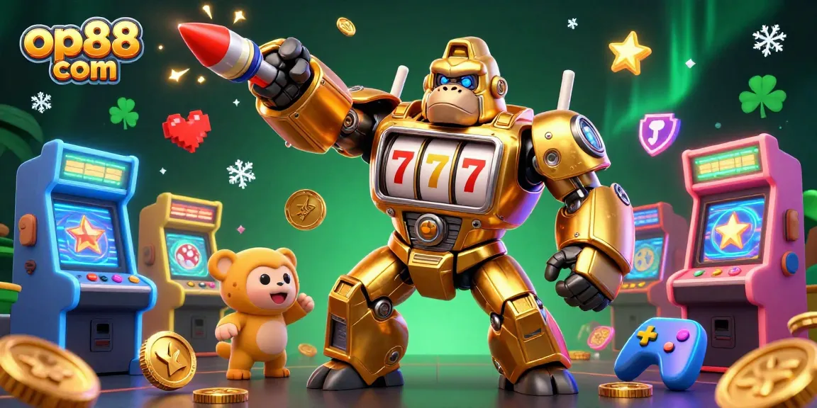 Experience op88 com's vibrant gaming atmosphere with an explosive 3D casino scene and dynamic action.