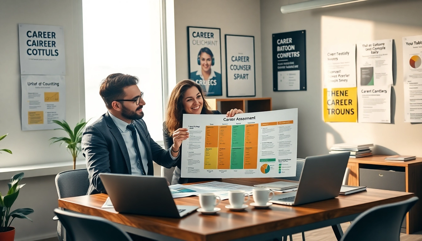 Learn how to find my perfect career through expert counseling in an inspiring office.