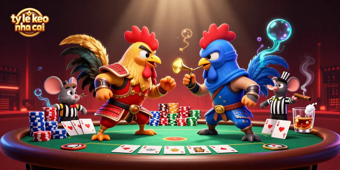 Engage in thrilling action with top odds from "ty le keo nha cai" in a vibrant, dynamic casino showdown.