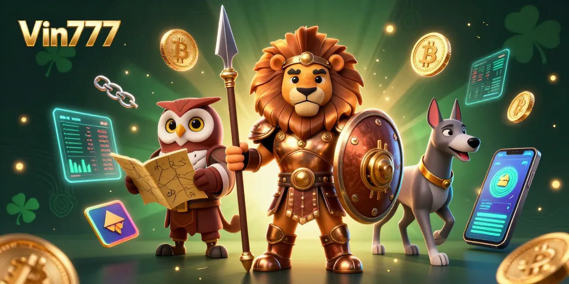 Experience thrilling gameplay with Vin777, where a majestic lion embodies courage and fortune.