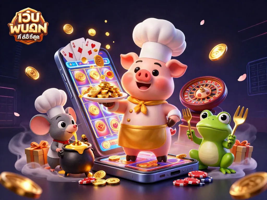 สนุกสนานไปกับเว็บ พนัน ออนไลน์ ที่ ดี ที่สุด ที่มีตัวละครเชฟหมูในงานเทศกาลคาสิโน