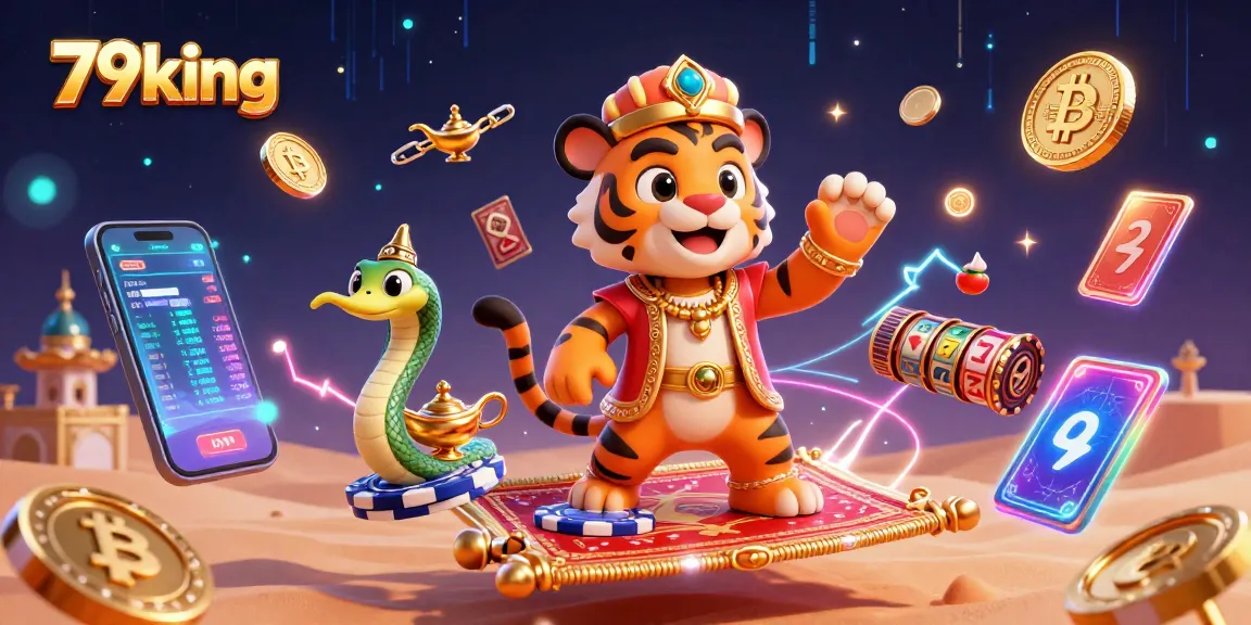 Experience the vibrant 79king casino world with a sultan, magic snake, and crypto elements.