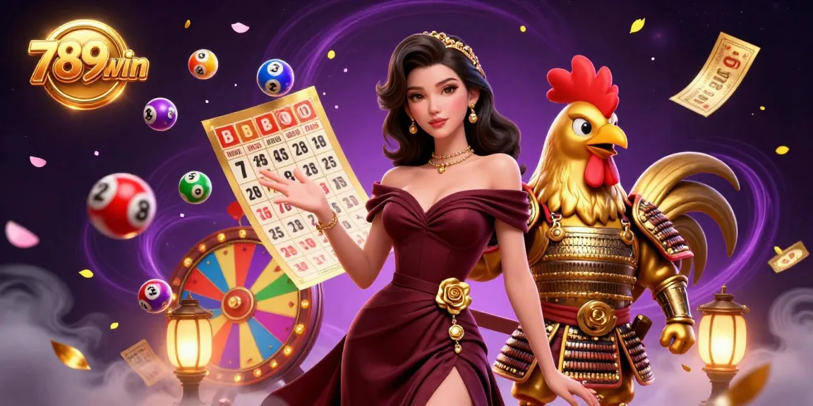 Engage with the thrilling lottery action at 789win featuring dynamic elements like bouncing numbered balls and golden tickets.