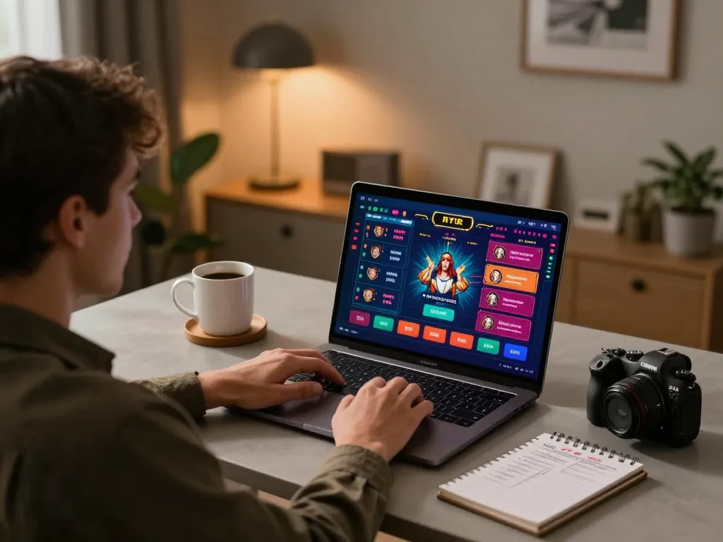 Engaging with immersive online gameplay on 789club in a stylish home environment.