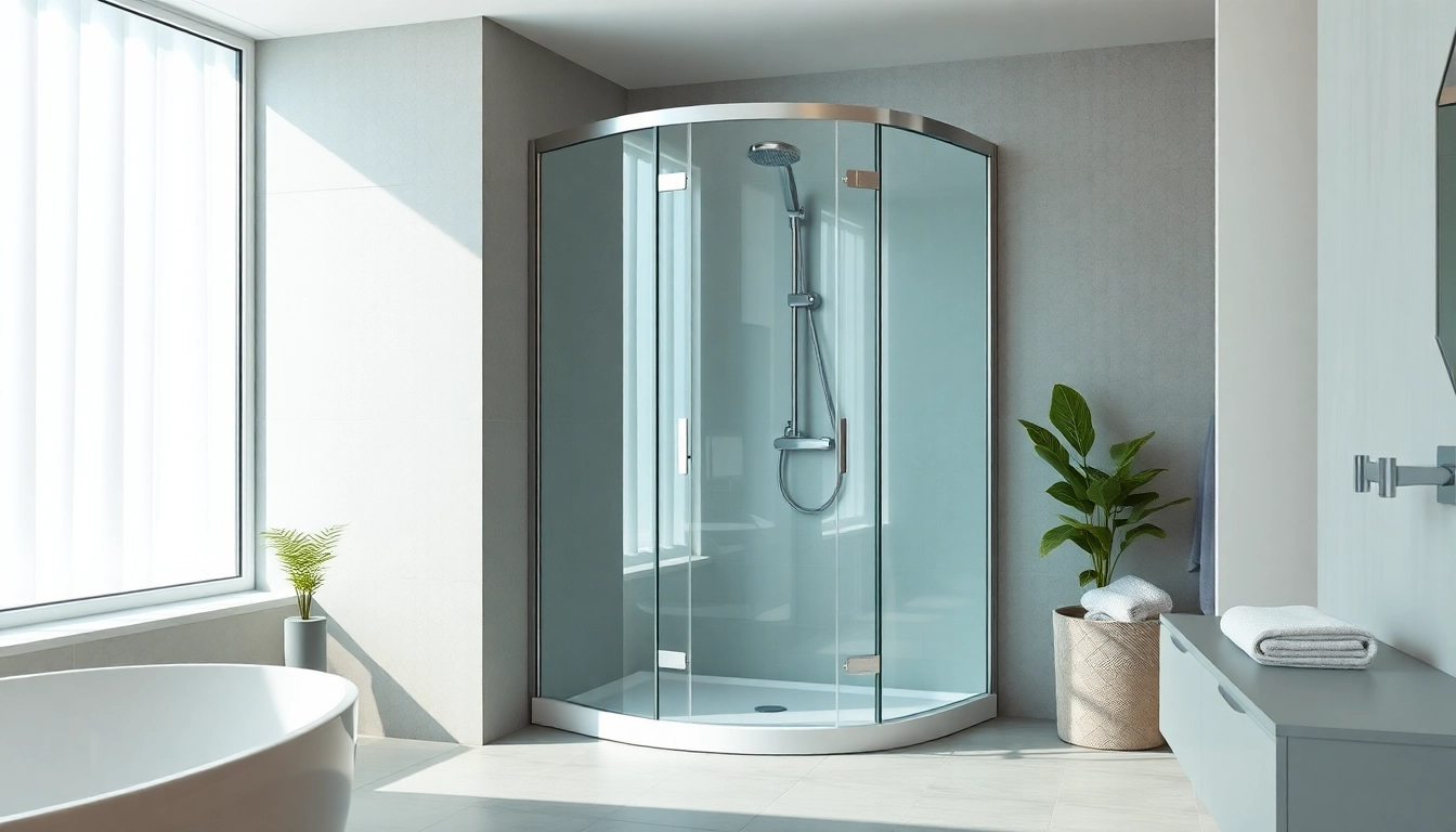 Moderne Duschkabine 80x80 Eckeinstieg in eleganter Badezimmerumgebung installieren