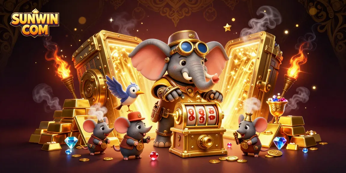 Spin and win big with SUNWIN COM's vibrant 3D casino illustration showcasing exciting gameplay elements.