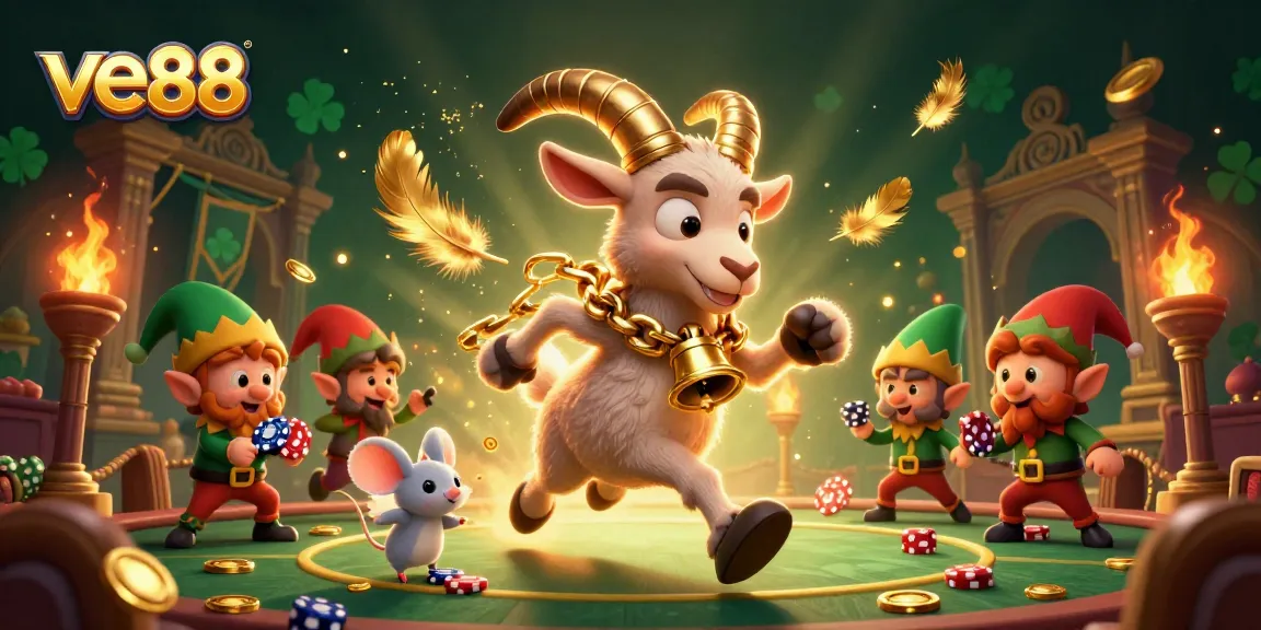 Experience vibrant gaming excitement with ve88 in a whimsical holiday casino scene.