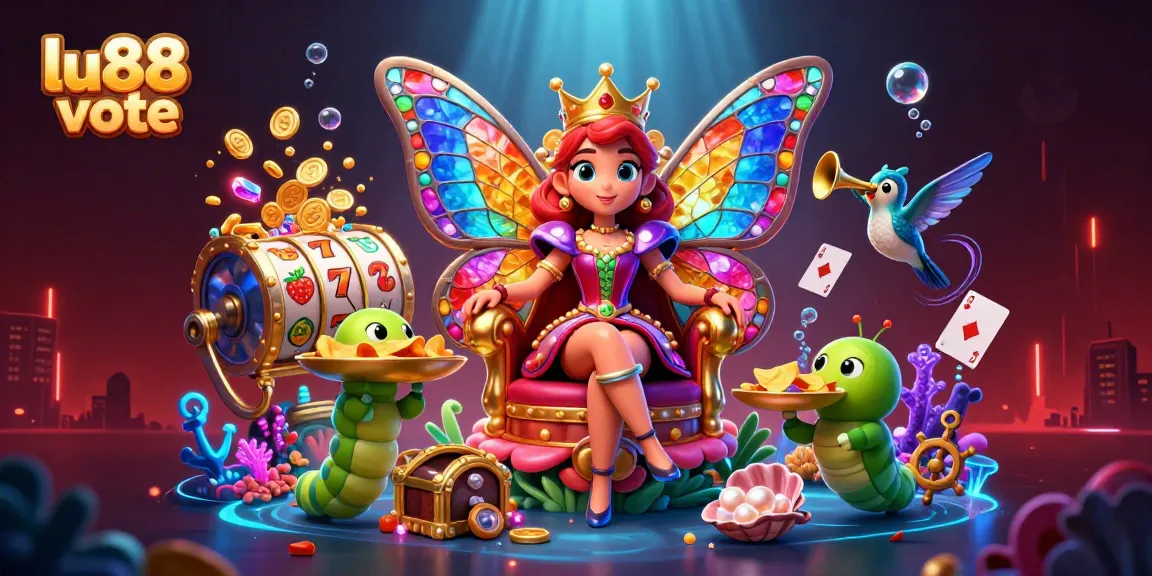 Experience winning moments with lu88 vote in a vibrant casino universe, rich in colors and gaming elements.
