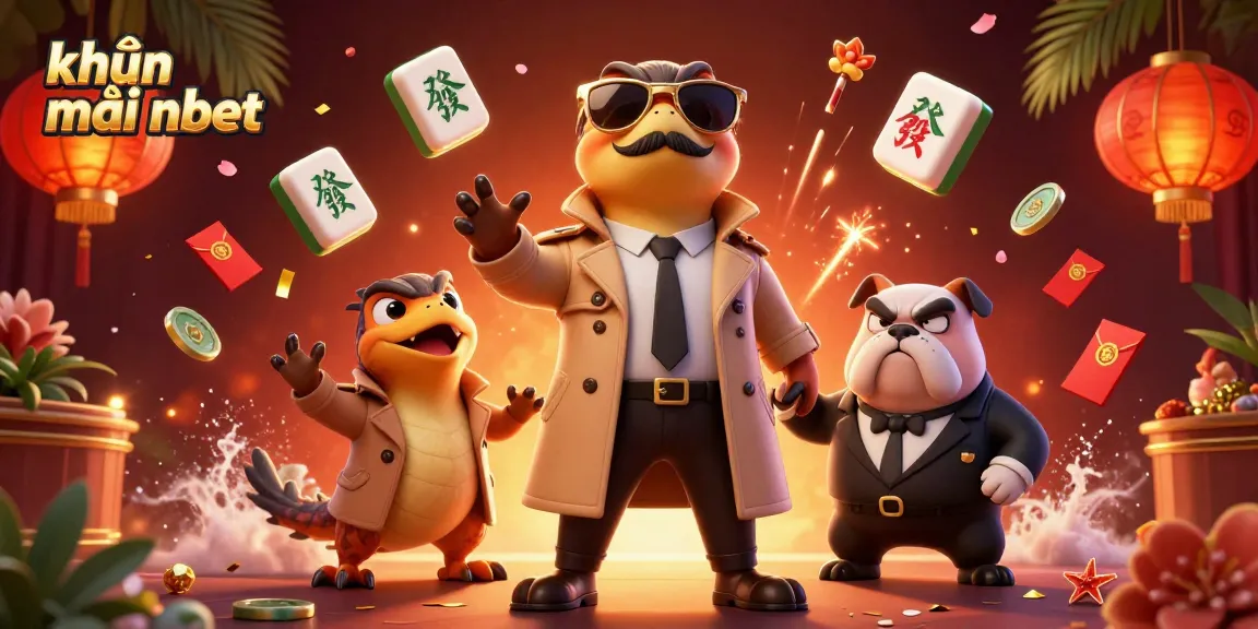 Experience khuyến mãi nbet promotions in a vibrant casino scene with raptors and festive elements.