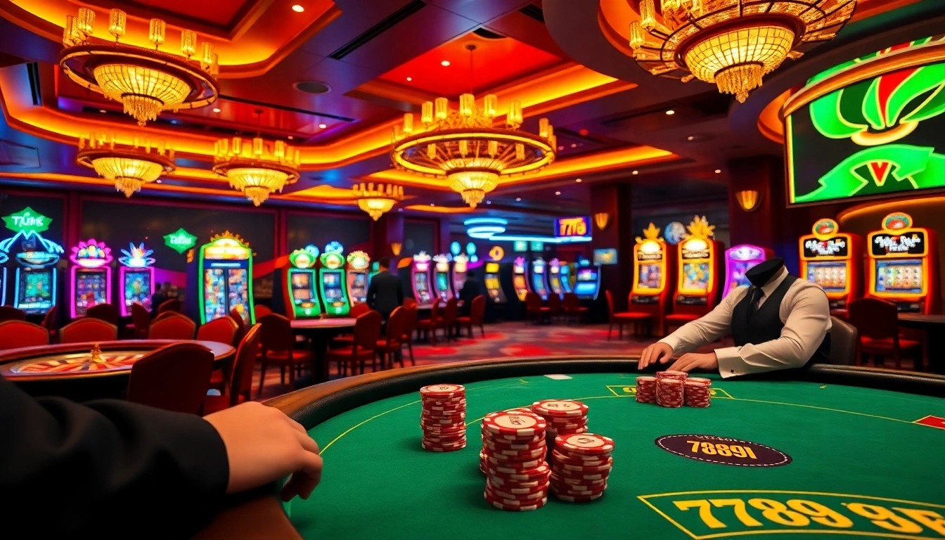 The thrill of betting at 789f poker tables with vibrant chips and roulette wheels. Experience the excitement.