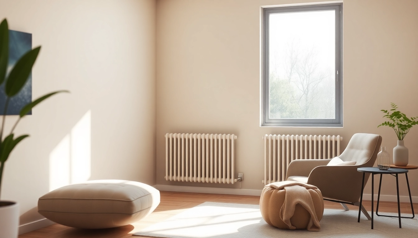 Heizkörper kaufen in einem stilvollen Wohnzimmer mit modernem Design