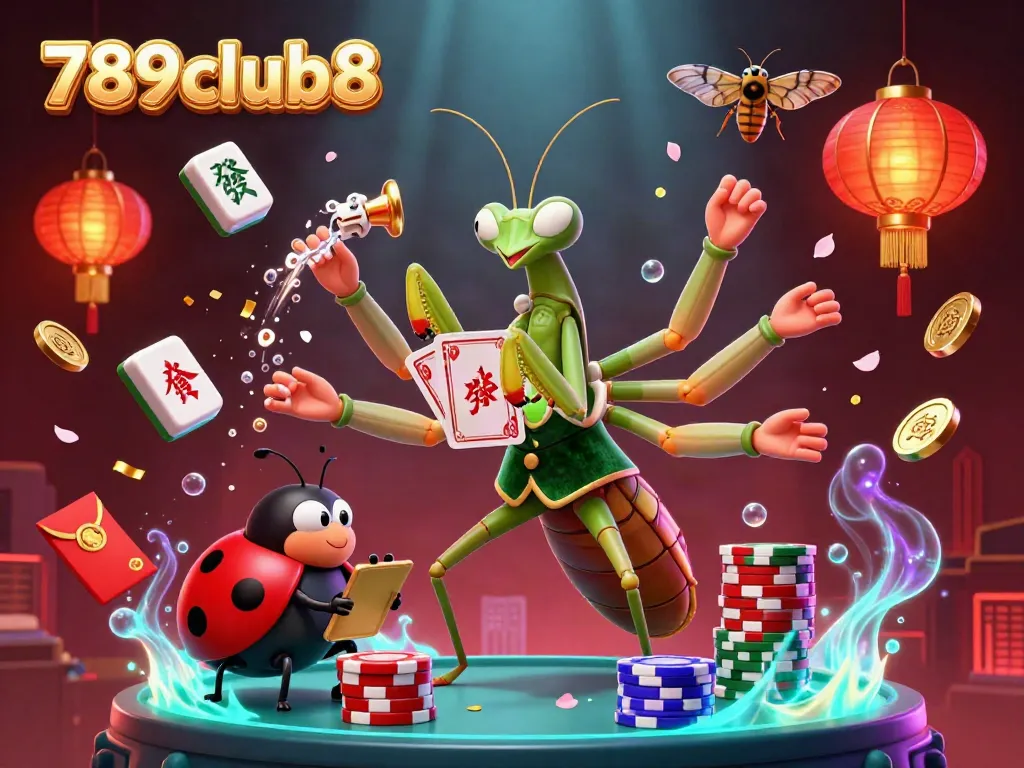 Experience thrilling gameplay at 789club8 with vibrant casino elements and vibrant 3D cartoon characters.