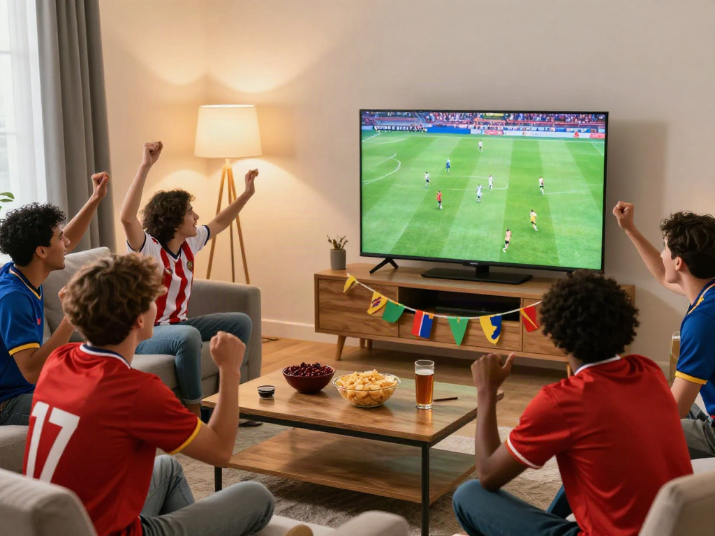 Enthusiastic fans enjoy live football at https://thapcamtvlive.live/ in cozy atmosphere.