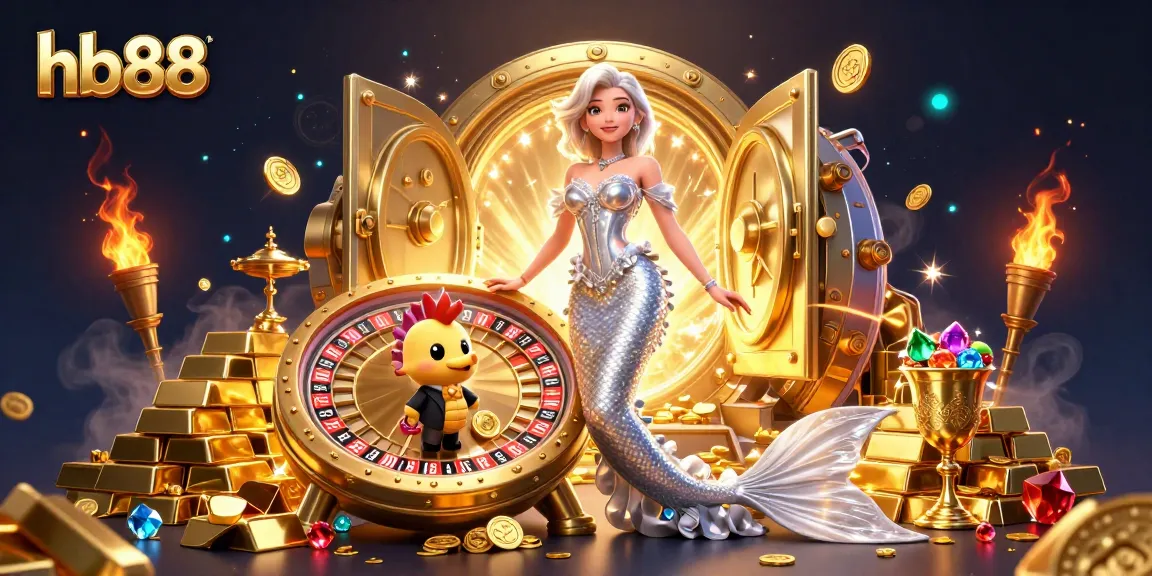 Spin for fortunes with hb88 at the glamourous casino featuring roulette and treasures.