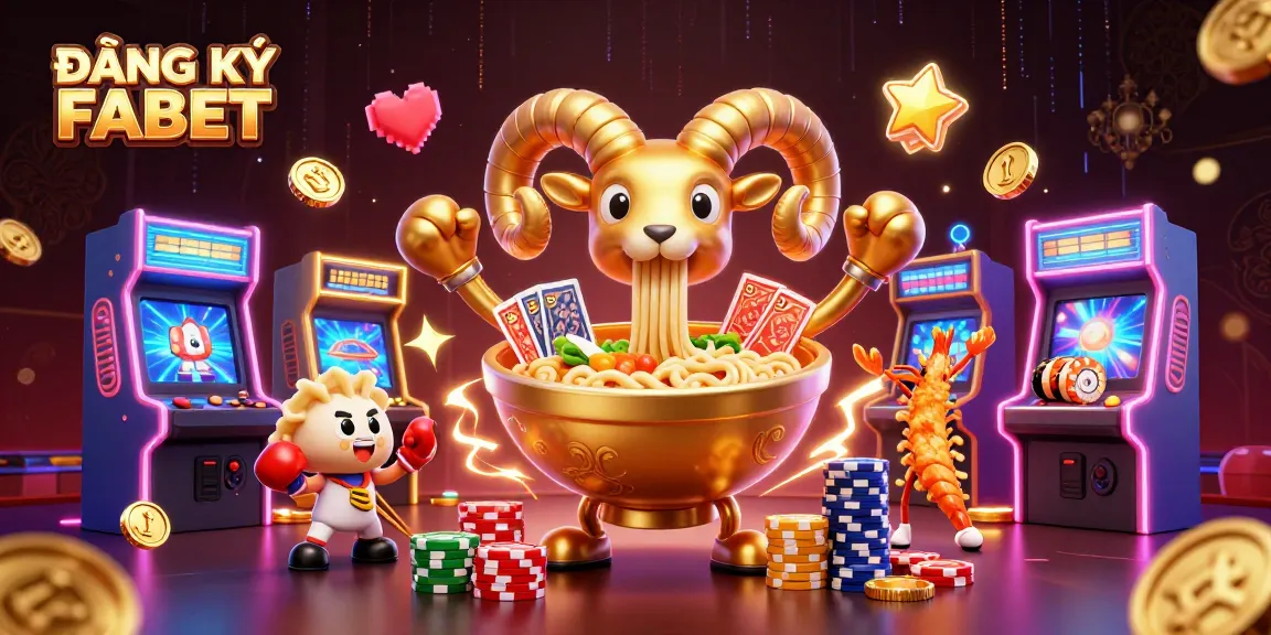 Join the fun with ĐĂNG KÝ FABET while exploring a vibrant casino gaming atmosphere filled with characters and elements!