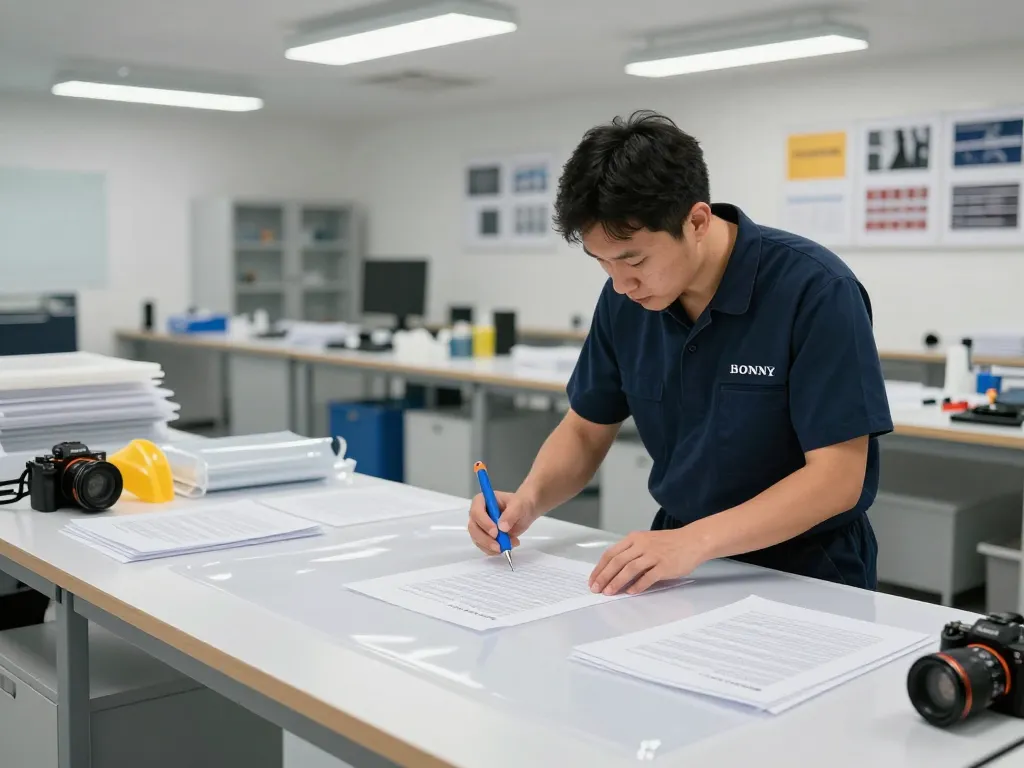 bóc ép plastic hà nội expert technician safely removing plastic from important documents in a modern workshop