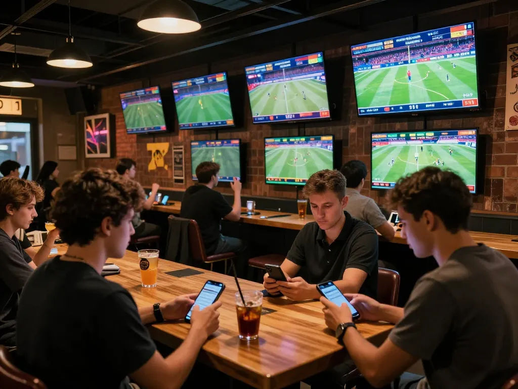 Engaged players betting on live sports events at God55vn, enjoying competitive atmosphere.