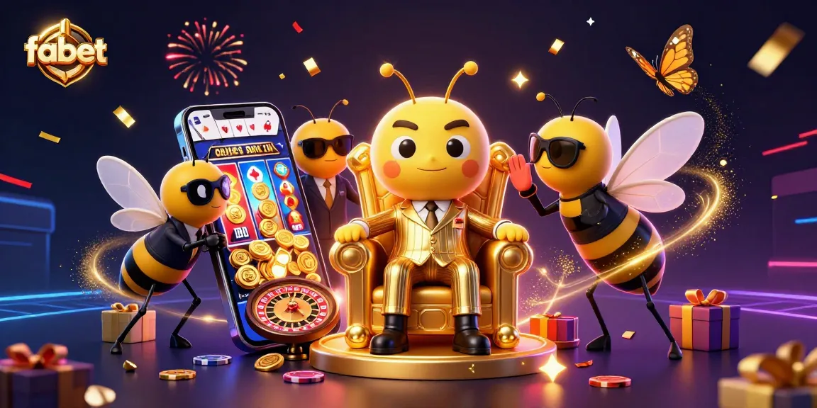 Experience exhilarating slots with fabet's cartoon mob boss in a vibrant casino scene full of excitement.