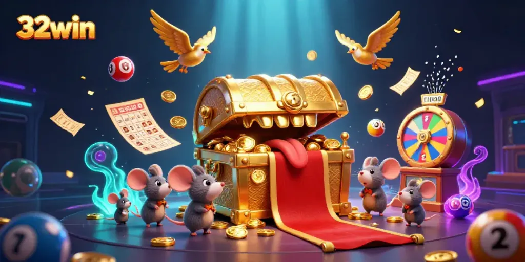 Experience thrilling games at 32win with an engaging lottery scene teeming with vibrant colors.