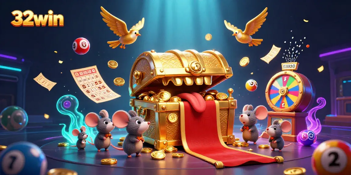 Experience thrilling games at 32win with an engaging lottery scene teeming with vibrant colors.