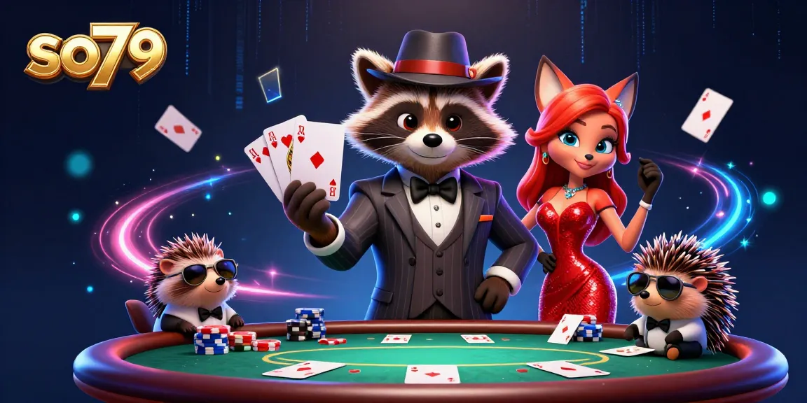 so79 characters strategizing at a poker table with engaging cards and chips