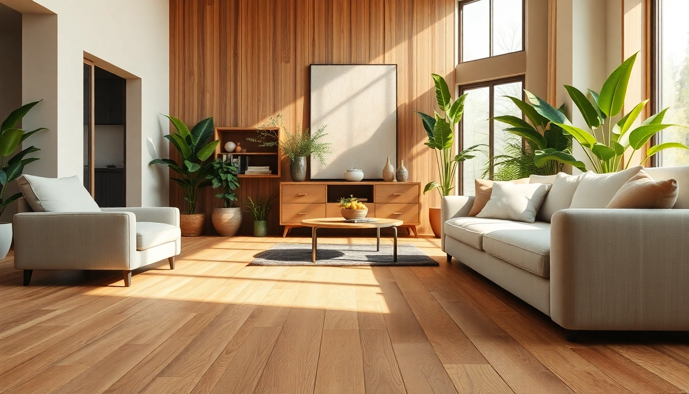 Explore stunning luxury vinyl flooring near me in a modern living room setting that exudes warmth.
