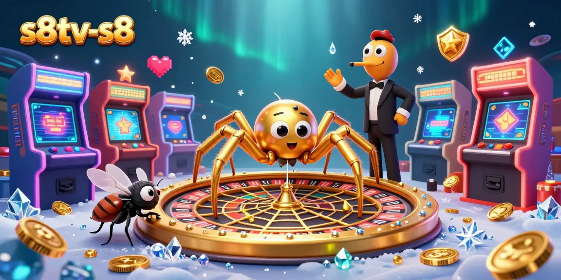 Place bets with excitement at s8tv-s8 while enjoying a vibrant casino scene with colorful game elements.