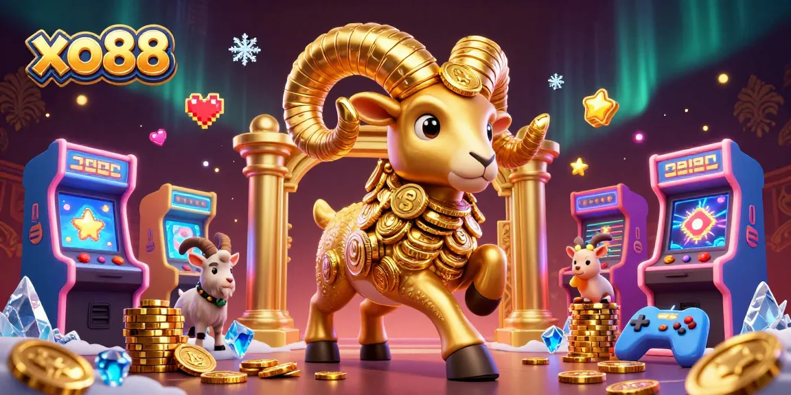 Spin and win big with xo88, featuring a golden ram charging through a vibrant casino scene.