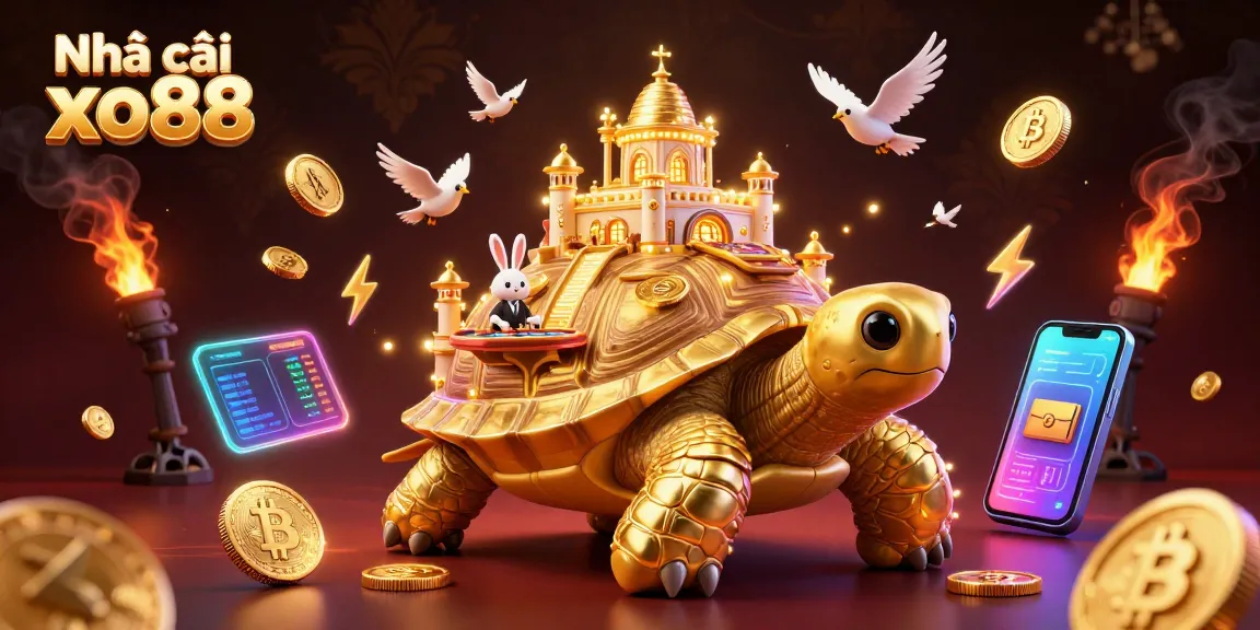 Experience exciting gameplay at Nhà cái xo88 with a vibrant 3D casino scene featuring unique characters and elements.