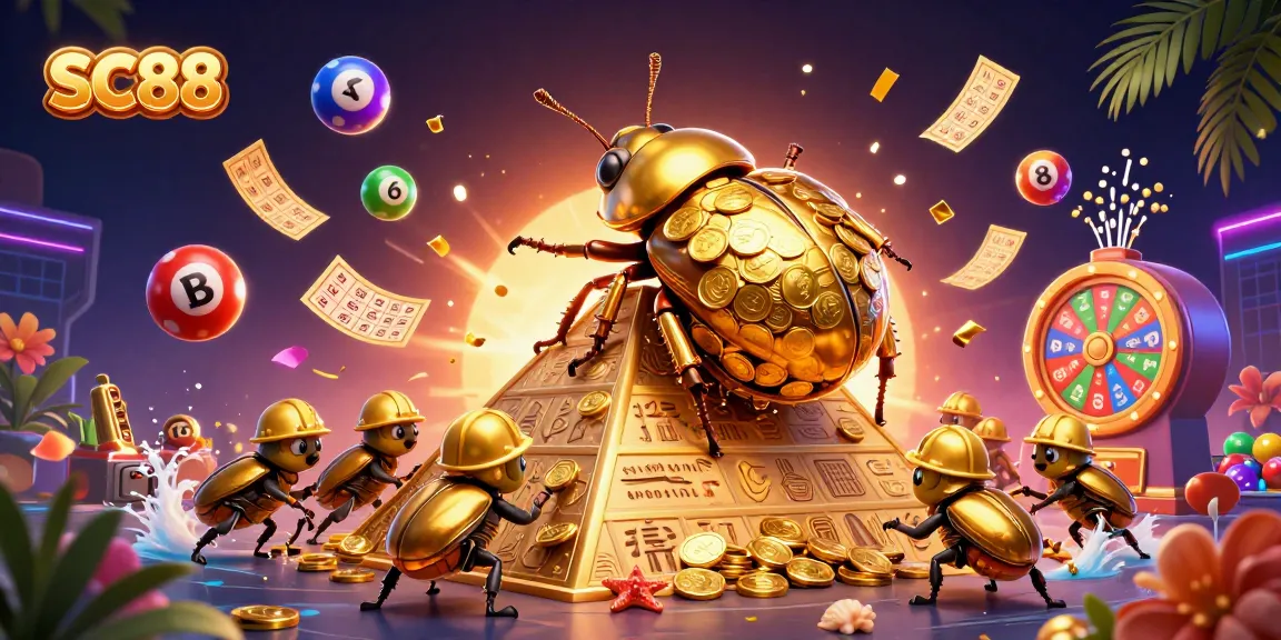 Engage in a thrilling SC88 casino experience with fun lottery elements and golden treasures.